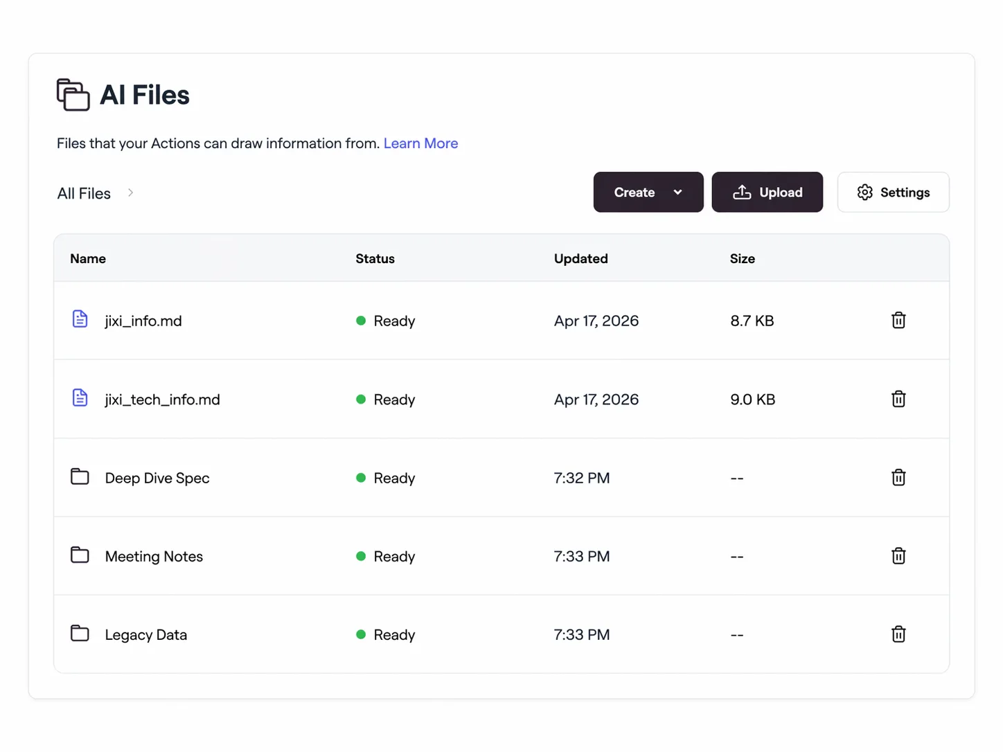 Jixi data layer and retrieval interface